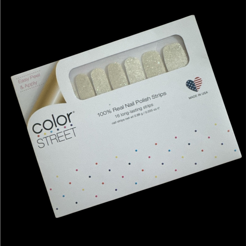Color Street Shimmering White Nail Strips